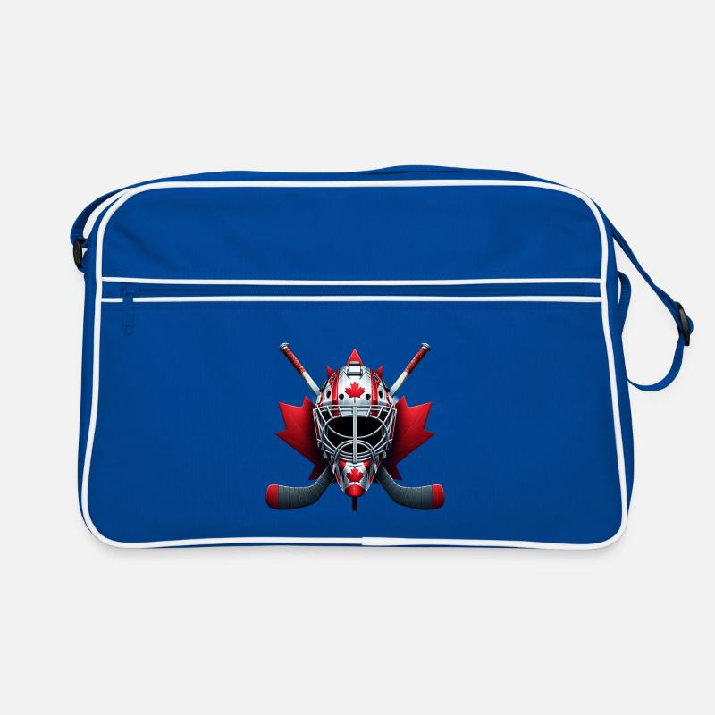 Conception de casque avec drapeau de hockey sur Sac Retro