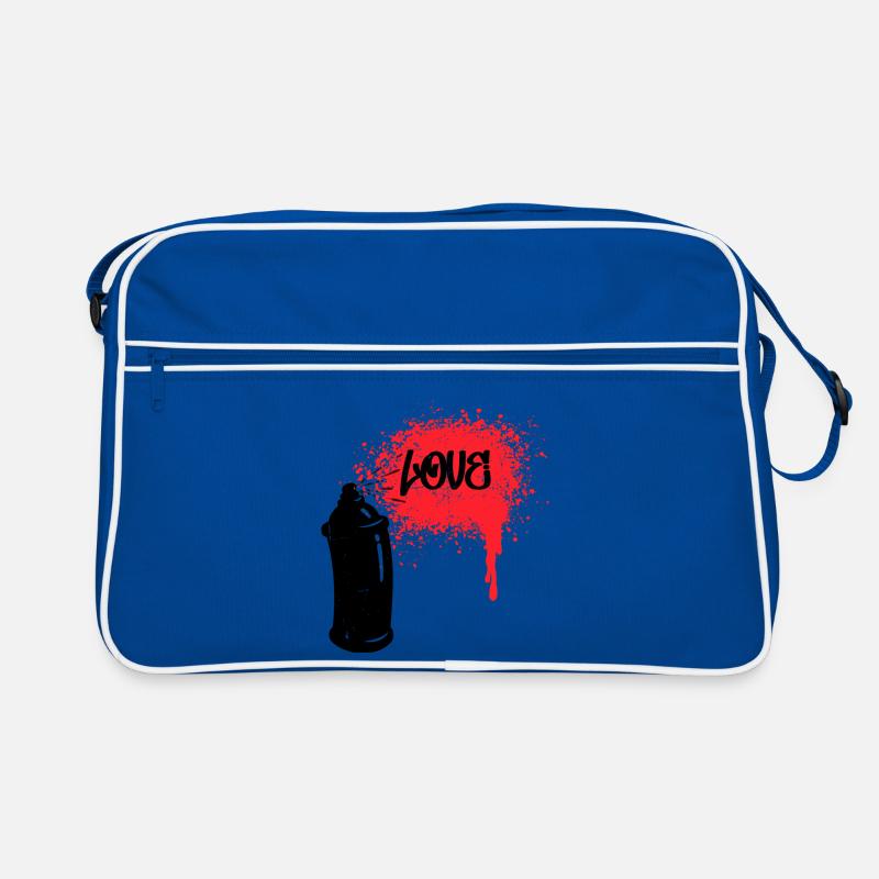 Drawing Graffiti Funky Spray Can Street Art Retro Bag