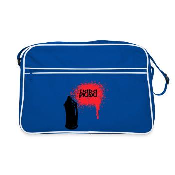 Spray Can Street Art Wildstyle Graffiti Art - Retro Bag - blue/white - Front