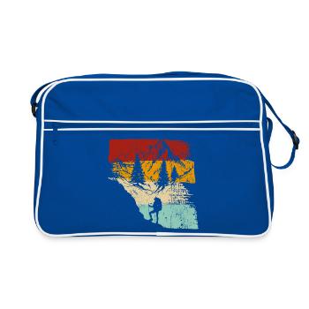 Sunset Forest Trek Retro - Retro Bag - blue/white - Front
