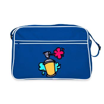 Art Graffiti Sprayer Spray Can Street Art - Retro Bag - blue/white - Front