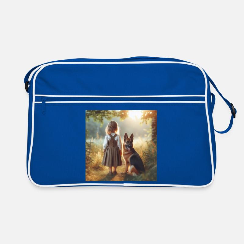 Deutscher Schäferhund Kunst Retro Tasche