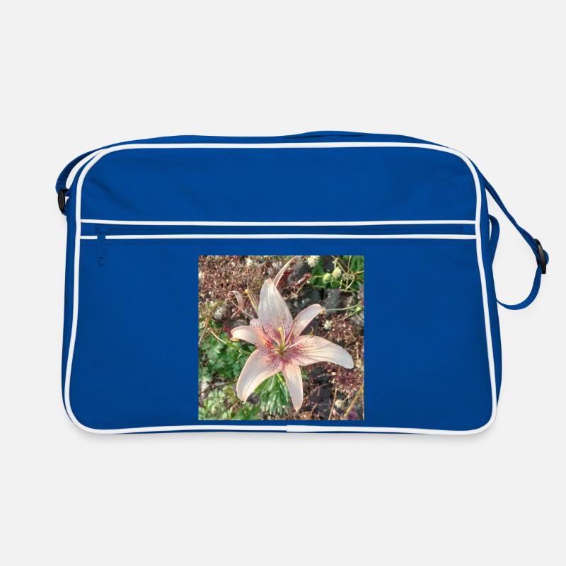 Douces fleurs de lys roses Sac Retro