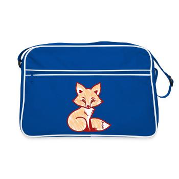 Red Fox (Red) - Retro Bag - blue/white - Front
