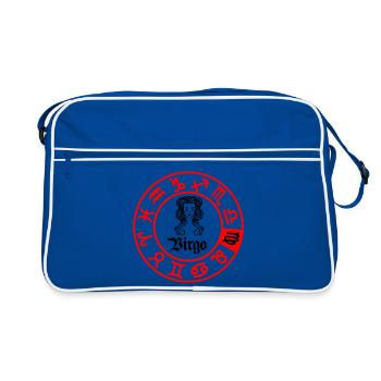 Douze signes du zodiaque signe Vierge Vierge - Sac Retro - bleu/blanc - Devant