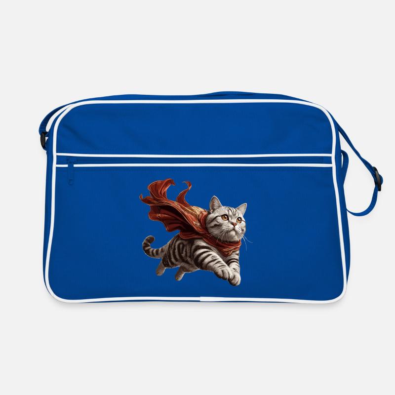 Super Katze Britisch Kurzhaar BKH getigert Retro Tasche