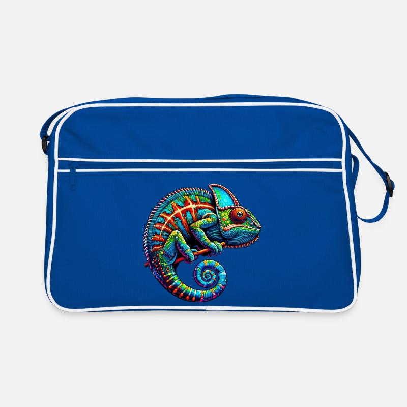 Caméléon - Sac Retro - bleu/blanc