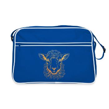 Portrait d’agneau - Sac Retro - bleu/blanc - Devant