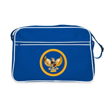 Emblème de l'Indonésie Symbole national indonésien - Sac Retro - bleu/blanc - Devant