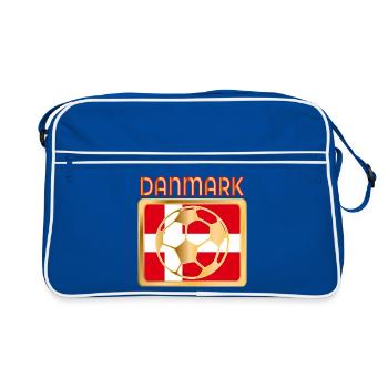 Dänemark Fußball - Retro Tasche - Blau/Weiß - Vorne