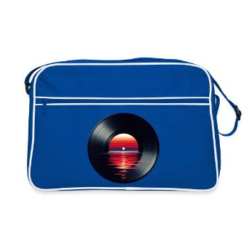 Disque de musique LP vinyle, Retro Sunset - Sac Retro - bleu/blanc - Devant