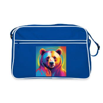 Ours de la fierté - Sac Retro - bleu/blanc - Devant