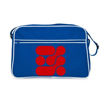 OCHOOO - RED - Retro Bag - blue/white - Front