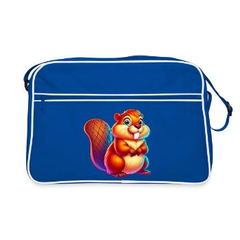 Beaver - Retro Bag - blue/white - Front