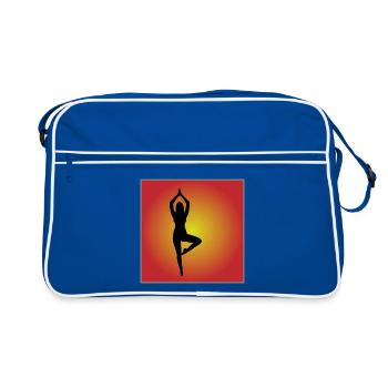 Silhouette carrée - Sac Retro - bleu/blanc - Devant