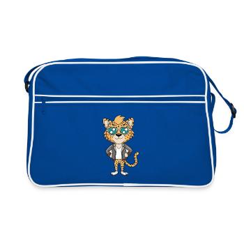 Brume tachetée australienne Dessin animé drôle Kawaii Jacke - Sac Retro - bleu/blanc - Devant