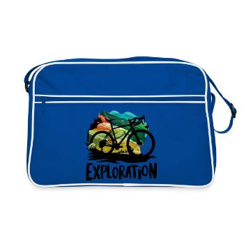 Vibrant Gravel Bike Adventure - Retro Bag - blue/white - Front
