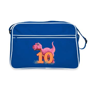 N°10 Dino - Sac Retro - bleu/blanc - Devant