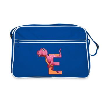E - DINOSAURE, personnalisable - Sac Retro - bleu/blanc - Devant
