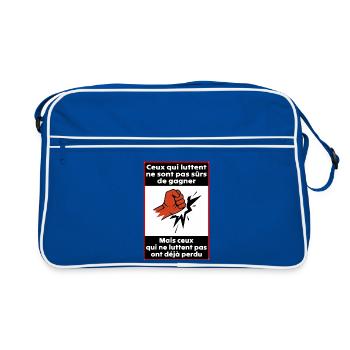 Those who struggle - Retro Bag - blue/white - Front
