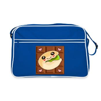 KAWAII CHOCOLAT PISTACHE - Sac Retro - bleu/blanc - Devant