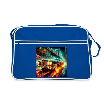 Voiture Vintage Électrique - Sac Retro - bleu/blanc - Devant