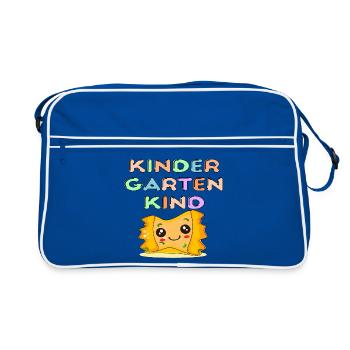 SCHWÄBISCHE MAULTASCHEN KINDERGARTENKIND - Retro Tasche - Blau/Weiß - Vorne