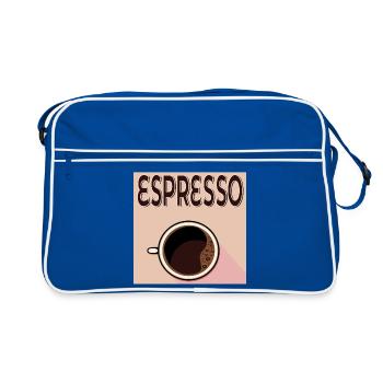 Espresso Café - Retro Bag - blue/white - Front