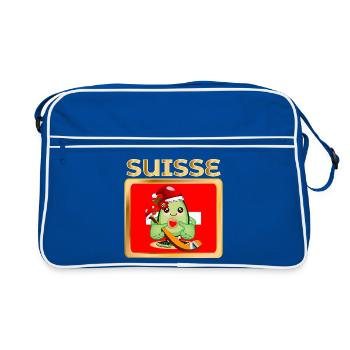 Père Noël AVOCAT HOCKEY SUR GLACE SUISSE - Retro Bag - blue/white - Front