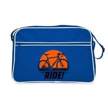 Sunset Bicycle Adventure Just Ride - Retro Bag - blue/white - Front