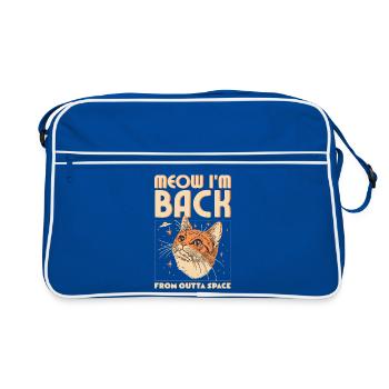 Meow I'm Back - Retro Bag - blue/white - Front