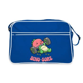Dino Sore Gym Fitness Haltérophilie Gym d’entraînement - Sac Retro - bleu/blanc - Devant