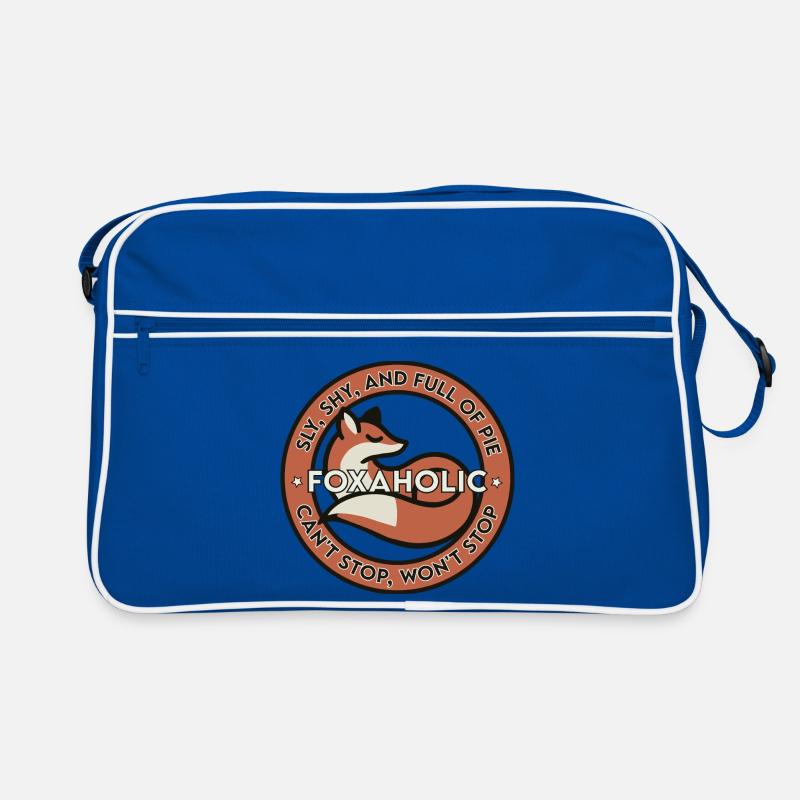 Foxaholic - Retro Tasche - Blau/Weiß