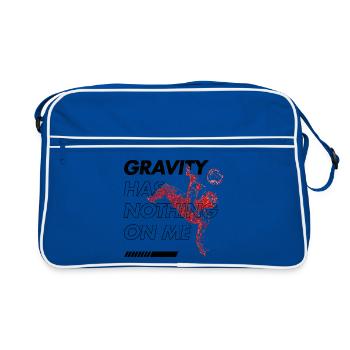 Schwerkraftloser Fallrückzieher – Fußballkunst - Retro Tasche - Blau/Weiß - Vorne