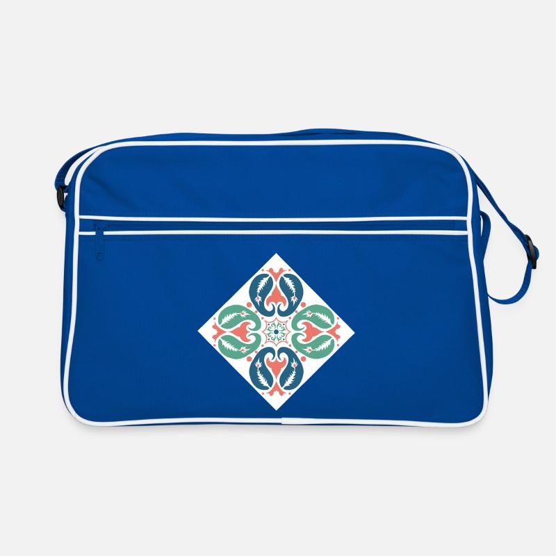 oriental pattern morocco red green blue Retro Bag