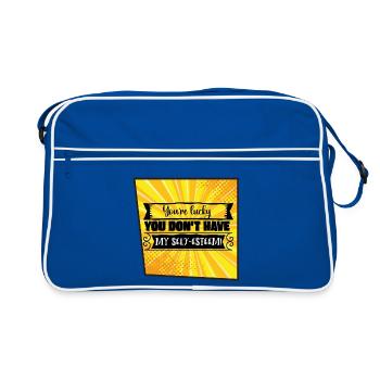 You're Lucky You Don’t Have My Self-Esteem - Retro Bag - blue/white - Front
