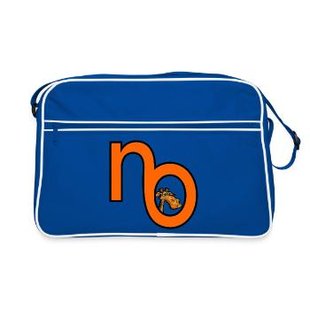 GIRAFFE NEIN - Retro Tasche - Blau/Weiß - Vorne
