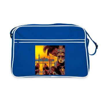 Venetian Carnival - Retro Bag - blue/white - Front