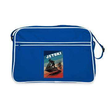 Vintage Jet Ski – Ride the Waves - Retro Bag - blue/white - Front
