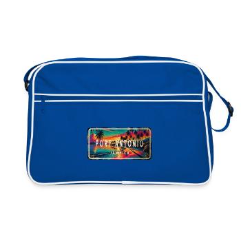 Port Antonio Jamaika - Karibik -Inselparadies - Retro Tasche - Blau/Weiß - Vorne