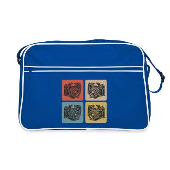 Retro Camera – Photography Love - Retro Bag - blue/white - Front