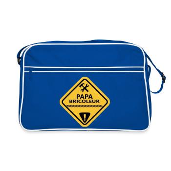 Papa bricoleur - Sac Retro - bleu/blanc - Devant
