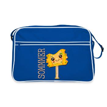 SOMMER EISCREME MAULTASCHEN - Retro Tasche - Blau/Weiß - Vorne