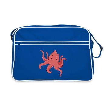 Octopus - Retro Bag - blue/white - Front