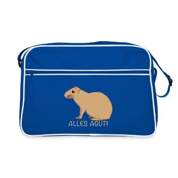 Alles Aguti - Retro Tasche - Blau/Weiß - Vorne