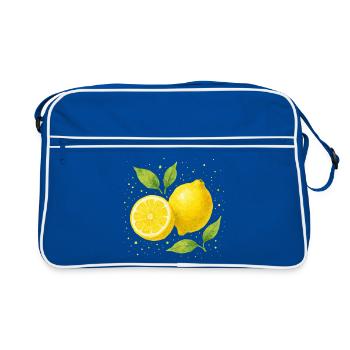 Lemons - Retro Bag - blue/white - Front