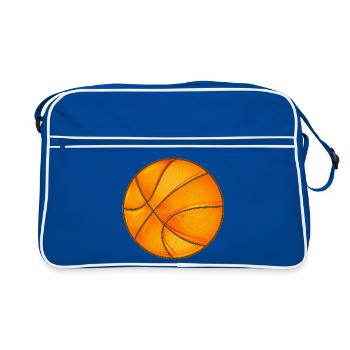Ballon de basket lumineux en orange - Sports Design - Sac Retro - bleu/blanc - Devant