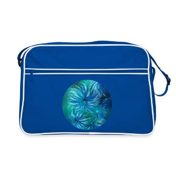 Couleurs d’été - peintes à la main par Martina Eßer - Sac Retro - bleu/blanc - Devant