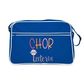 CHOR LEITUNG SINGEN CHORLEITERIN - Retro Tasche - Blau/Weiß - Vorne