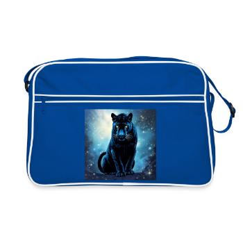 Animal Totem Panthère Sombre - Sac Retro - bleu/blanc - Devant